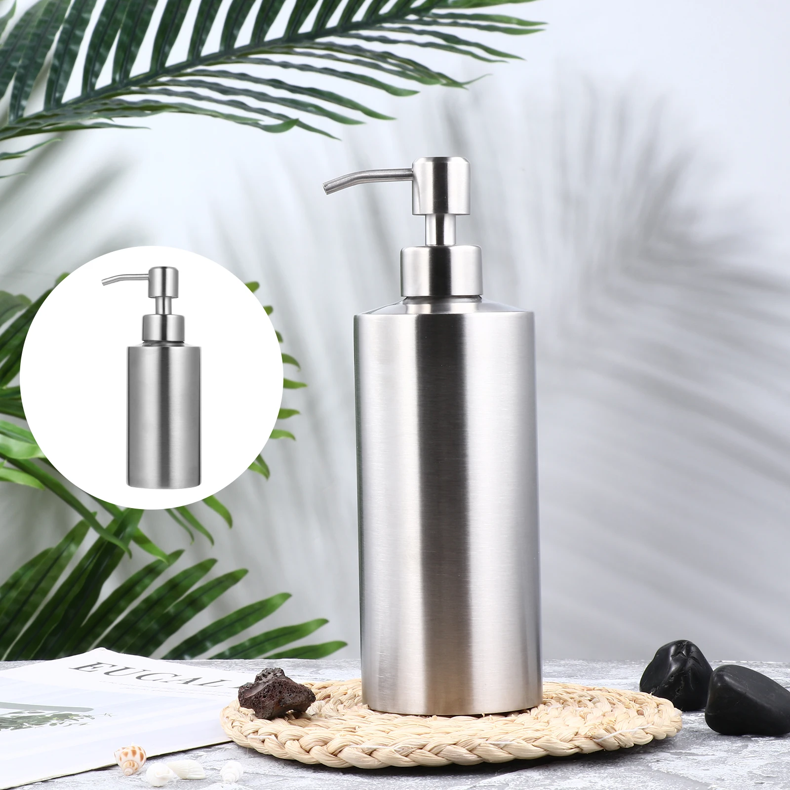 

250Ml Empty Bottles Refillable Dispenser Stainless Steel Lotion Container Travel Sub Bottle Leakproof Household