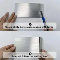 Metal 3D Wall Panels Peel and Stick Backsplash Tile, PVC Aluminum Brushed Silver Self-Adhesive Tiles-10/40/60/100 Pack 5