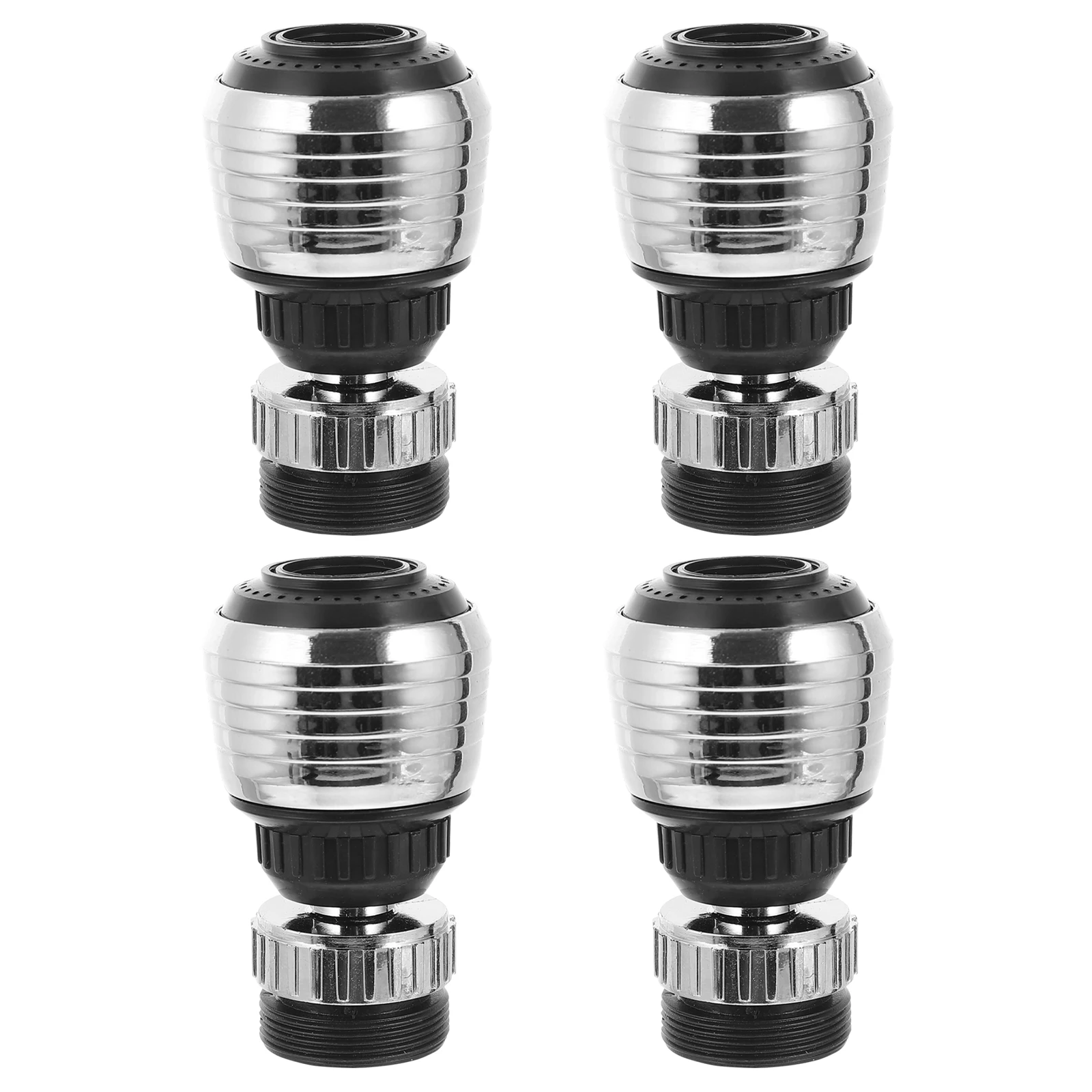 

4 Pcs Rotating Head Faucet Sprayer Durable Plastic 360° Rotation Easy Cleaning Kitchen Sink Hotel Bathroom Laundry Faucet