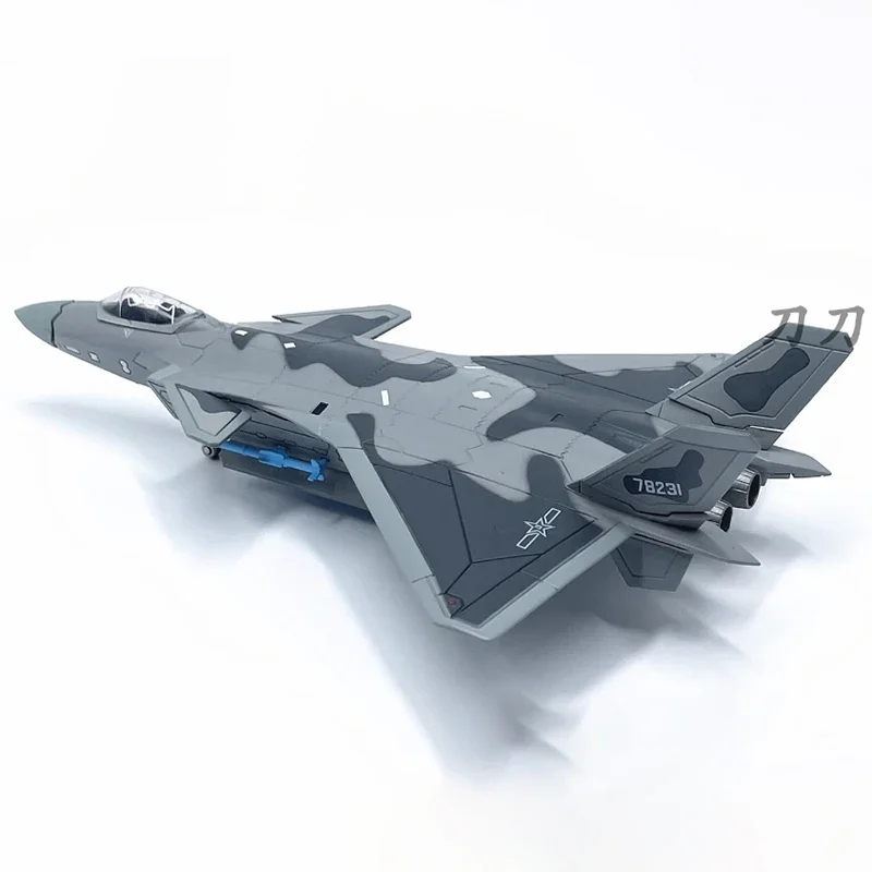 Diecast 1:100 Scale J-20 fighter Alloy Simulation Stealth Aircraft Finished Model Static Decoration Souvenir Gifts For Adult Boy