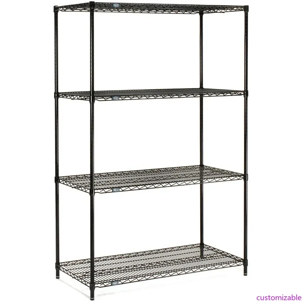 

Hot-sellingNexel 4-Tier Adjustable Wire Shelving, NSF Certified, Commercial Storage Rack, 18 x 30 x 63, Black Epoxy Finish
