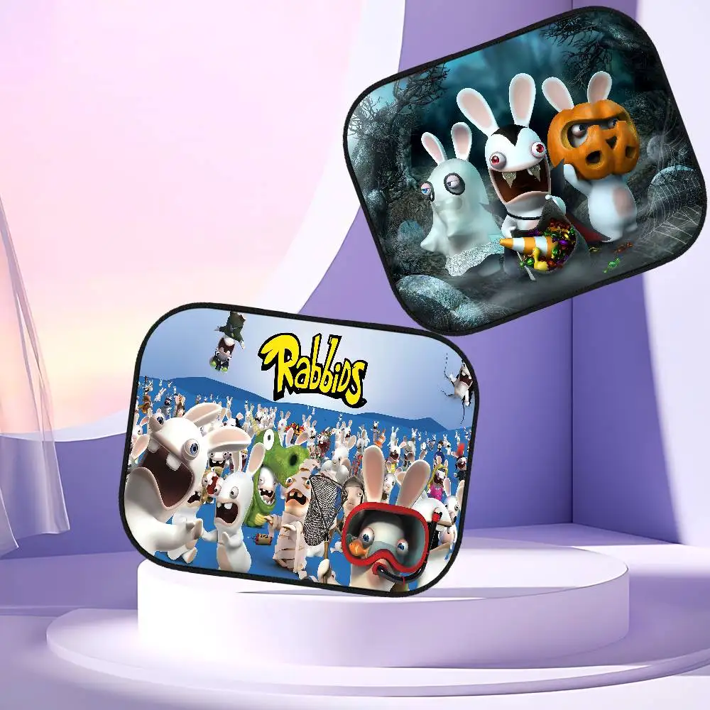 

R-Rabbids Invasions Car Sunshade Summer Car Window Cover Film Sunshade Sunscreen Baby Side Window Sunshade Curtain Sunblock