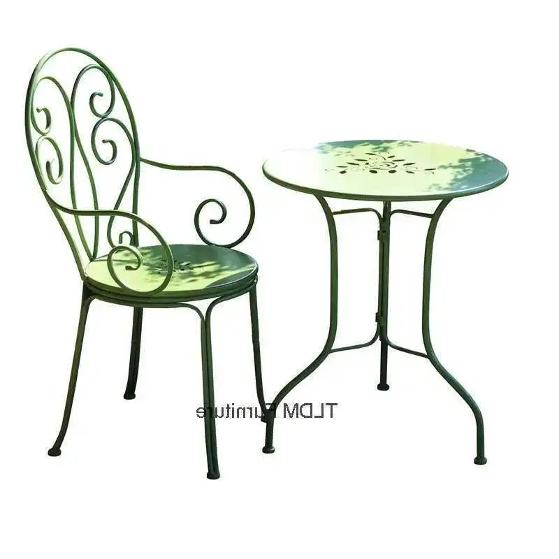 

Nordic Iron Balcony Table and Chairs Outdoor Garden Terrace For country house Waterproof Leisure Table Chair Patio Furniture Z
