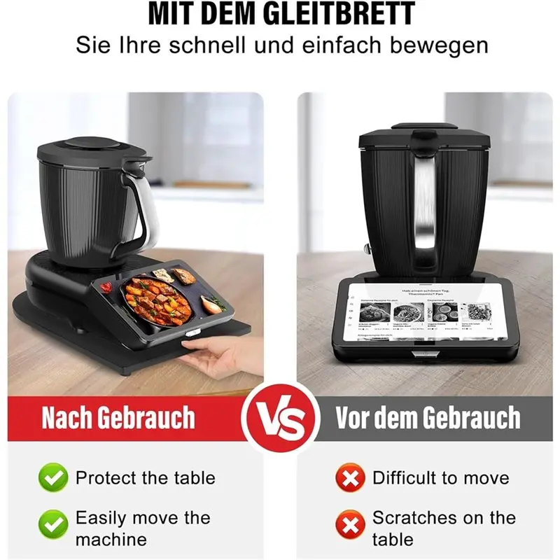 ABBK-Sliding Board For TM7 With 360° Wheels, Easy Moving Of The TM7,High-Quality Rolling Board Accessories With Non-Slip Feet