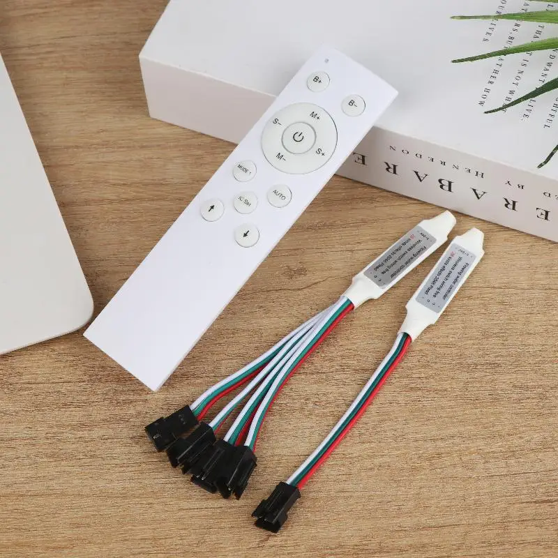 4-Channel Running-Water RF Remote Controller, White/Black, 12Key Manage System for WS2811 LED Strip Light