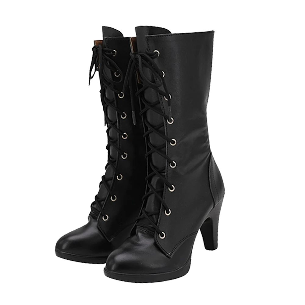 FF7 Wedergeboorte Tifa Lockhart Cosplay Fantasie Schoenen Zwarte Laarzen Anime Game Final Fantasy VII Kostuum Vermomming Accessoires Vrouwen Prop