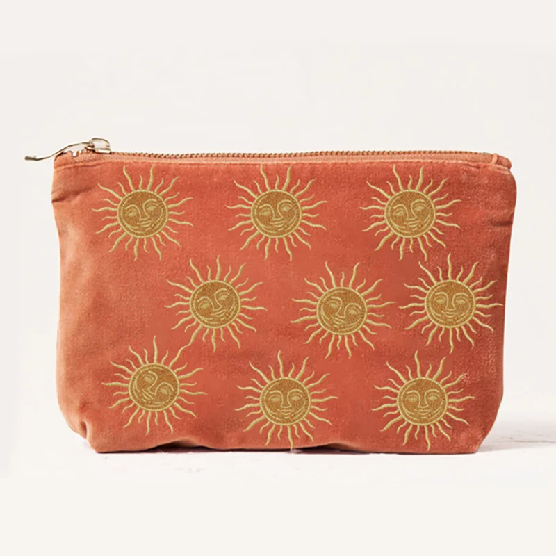 

Женская бархатная косметичка с принтом, несколько стилей печати, дорожная косметичка, большая вместительная портативная косметичка на молнии