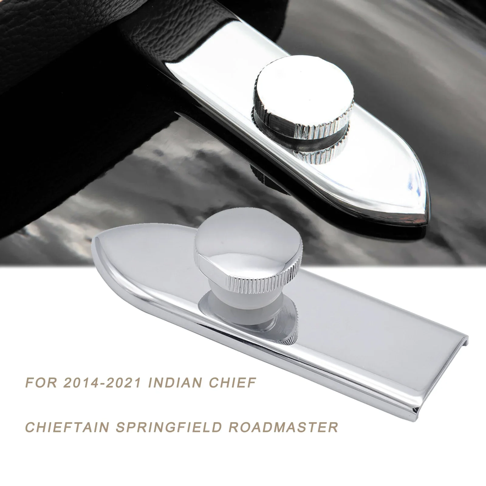 For Indian 2014-2024 Chief Chieftain Roadmaster Springfield Models Motorcycle Black & Chrome Seat Bolt Mount Cover Screw