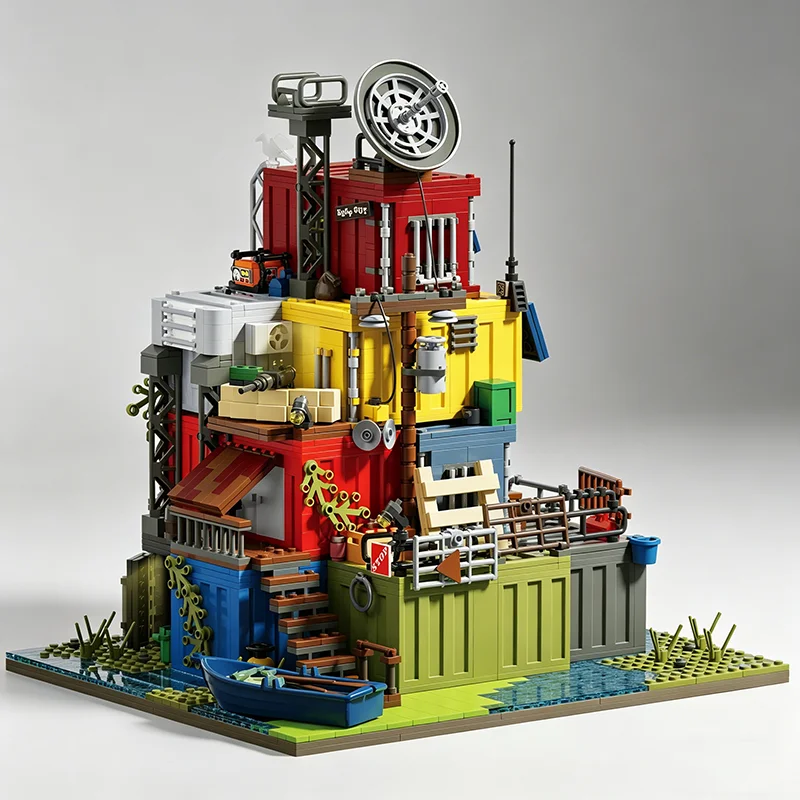 

Post-Apocalyptic Wasteland Base Building Blocks 2859PCS Survivor Scene Model Desktop Decoration Educational DIY Toy Adult Gift