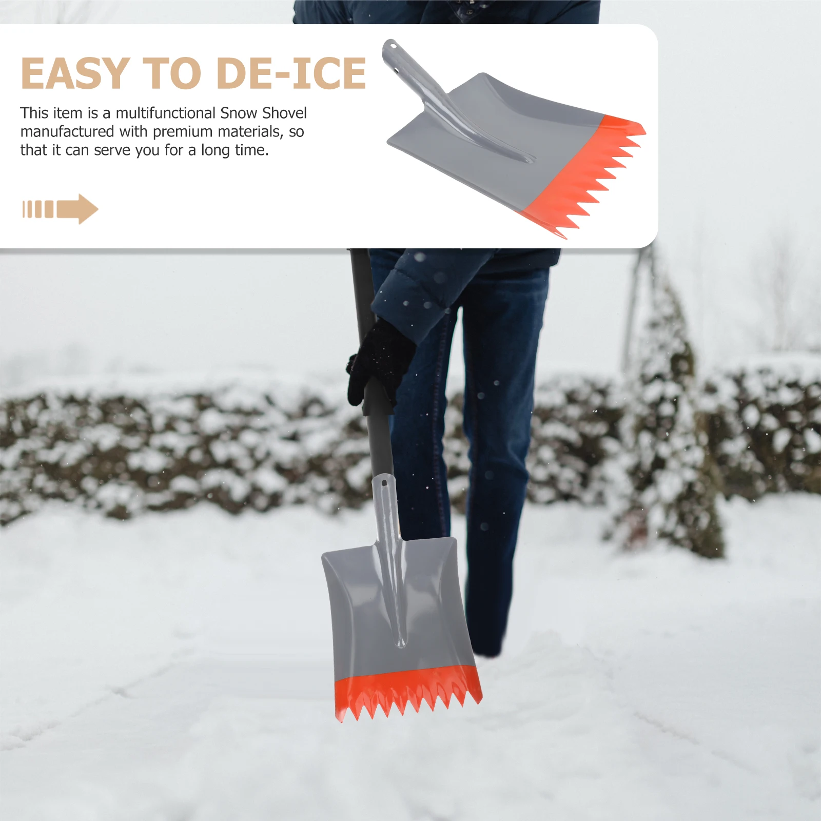 

Heavy Duty Shovel Metal Snow Cleaning Tool for Driveway Outdoor Ice Remover Car Snow Ice Cleanup Road Freeze Protection Premium