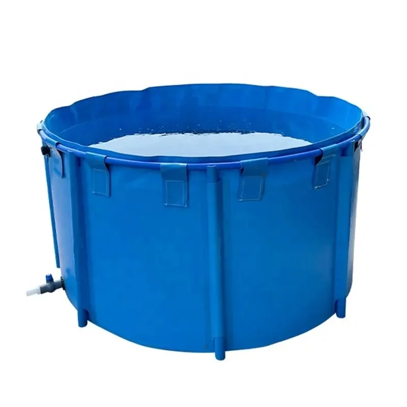 Aquaculture Big Biofloc Fish Tank Suppliers PVC Tarpaulin Round Fish Farming Tank Shrimp Pond