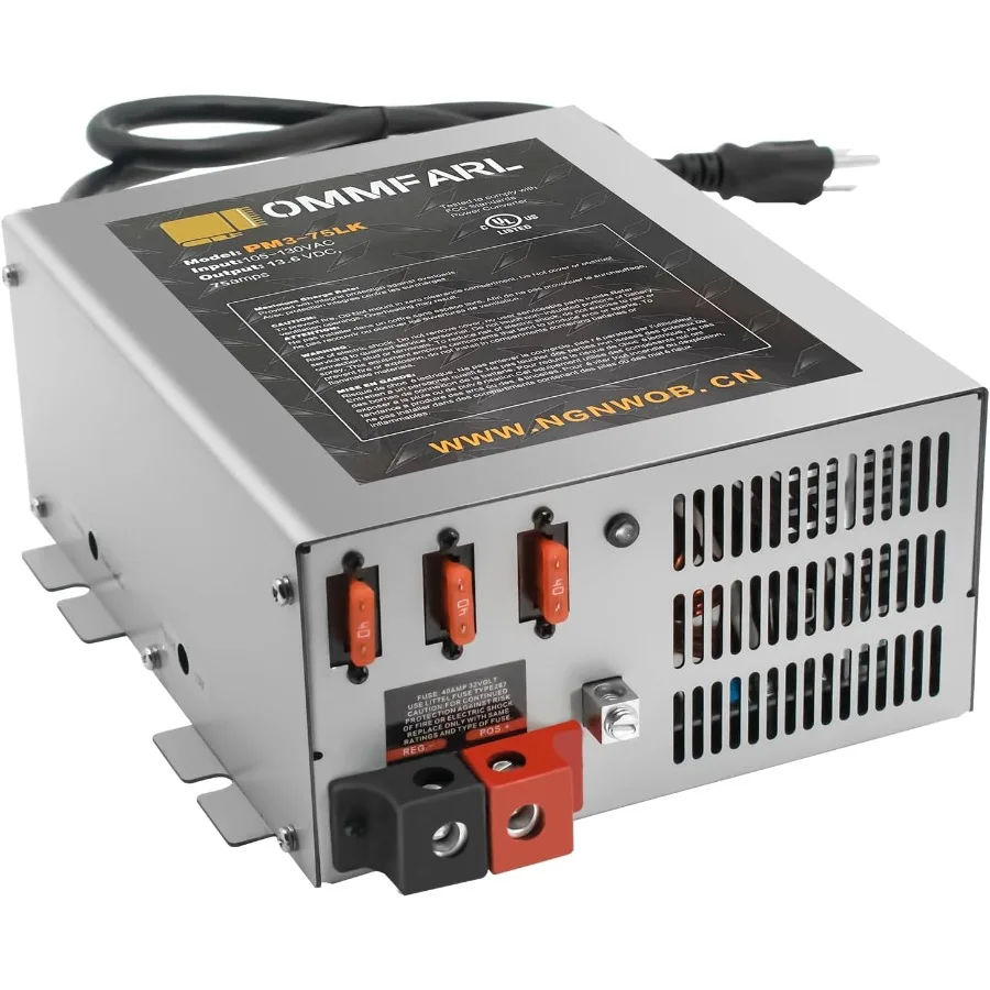 

RV Converter Multiple Capacities RV Power Converter RV Battery Charger Power Supply 75 Amp