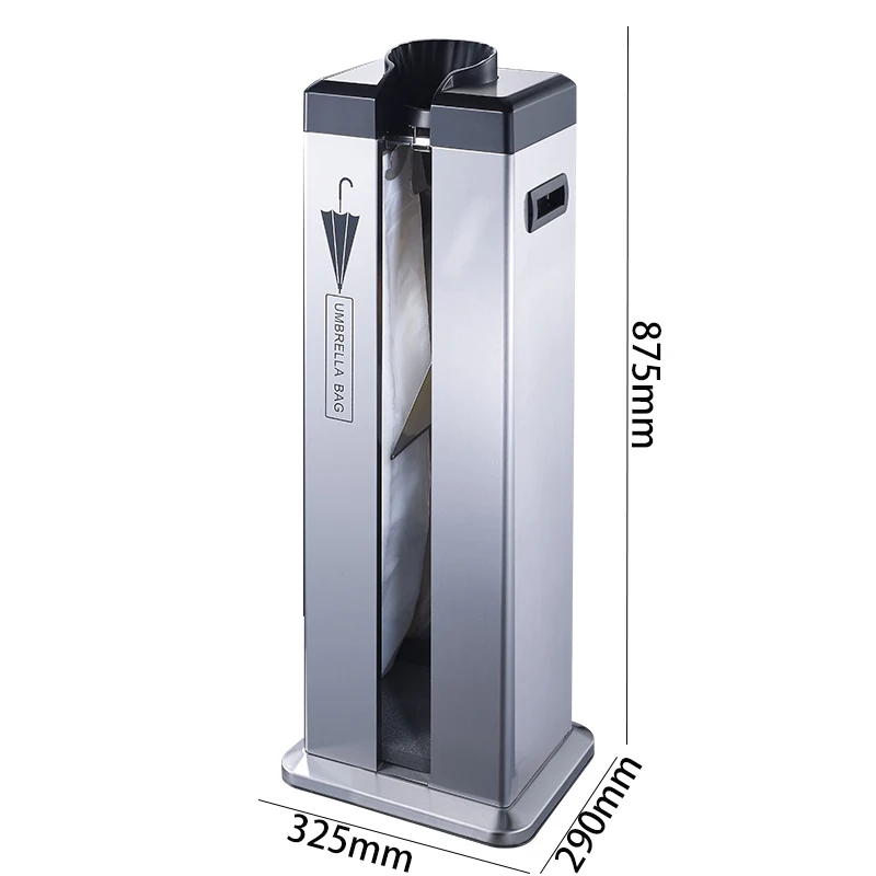 Automatic single sliding groove head stainless steel umbrella bagging and packaging machine, with 100 free plastic bags