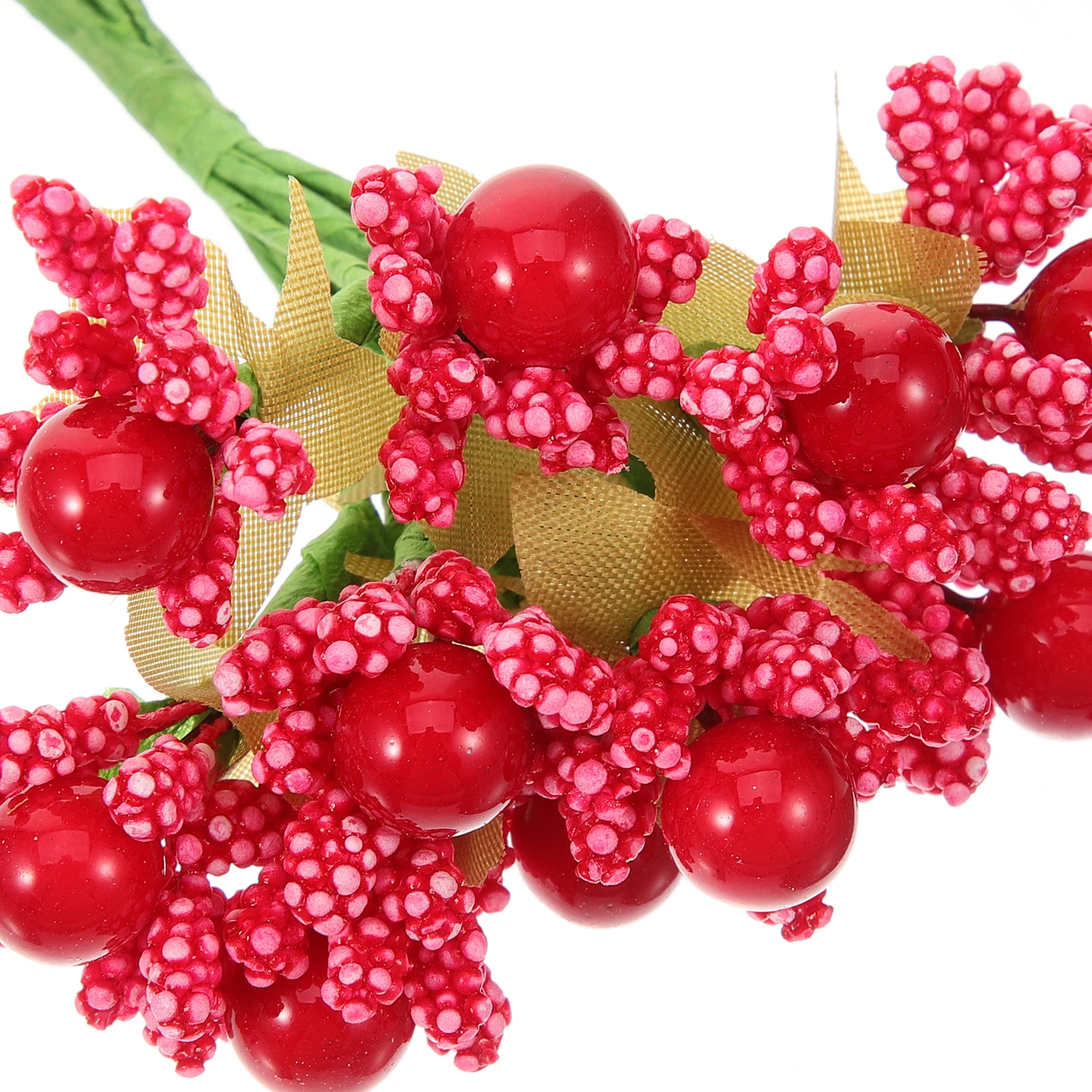 

Simulation Red Berry Picks Artificial Berry Stems Fake Red Berries Decoration Diy Xmas Wedding Valentines Adornment Party