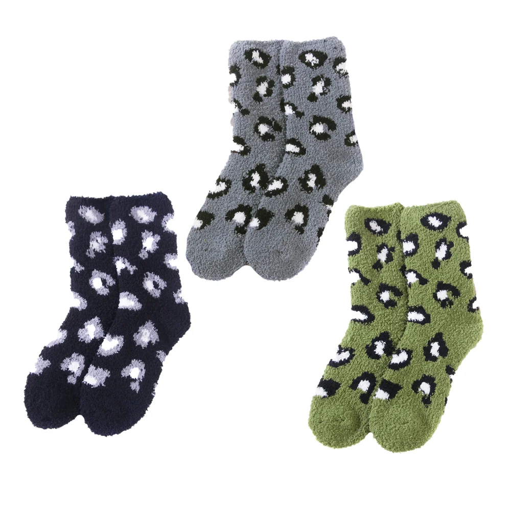 

Coral Fleece Socks Winter Warm Sleep Hosiery Stockings Soft Comfort Long Sock Non Slip Durable Size Youth Adult