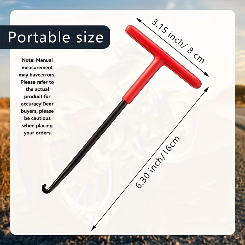T-Shaped Motorcycle Exhaust Spring Hook Handle Exhaust Pipe Spring Puller Installer Hooks Repair Tool for Springs Removal - Detail 1