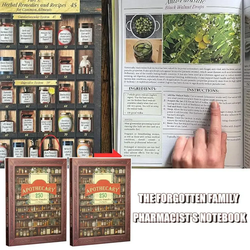 الصيدليين العائليين المنسيةون، 250 علاجيًا قويًا داخل الوصول، أطباء عائلة الصحة اليومية، طبعة A4 جديدة تمامًا غير مفتوحة