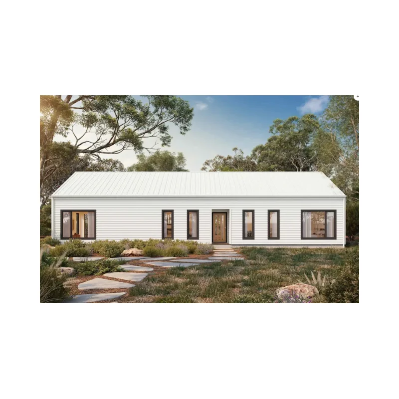 One Floor Prefabricated Modular House  Light Steel Structure  Holiday Cabin With Complete Interior Decoration Option