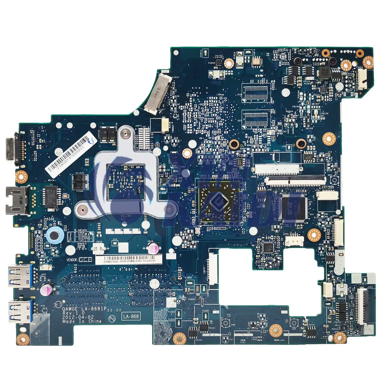 Laptop Motherboard For Lenovo ideapad G585 LA-8681P Notebook Mainboard with CPU E-300 100% test work