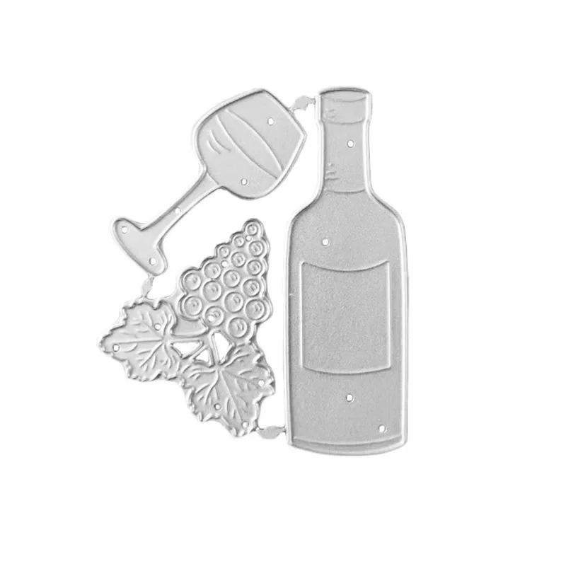 Metal Cutting Dies Cut Die Mold Grape Wine Glass Bottle Decoration DIY Scrapbooking Paper Craft Knife Mould Blade Punch Stencils