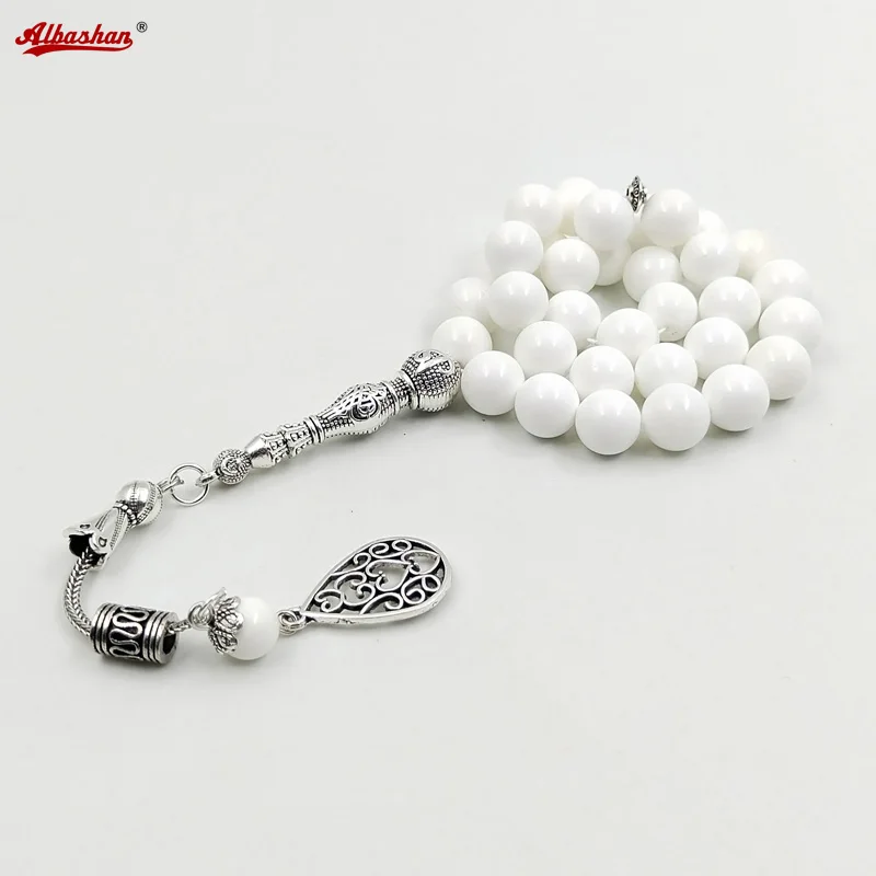 Tasbih Natural 5A white seashell ramdan gift bracelets arabic fashion jewelry accessories on hand muslim misbaha prayer beads