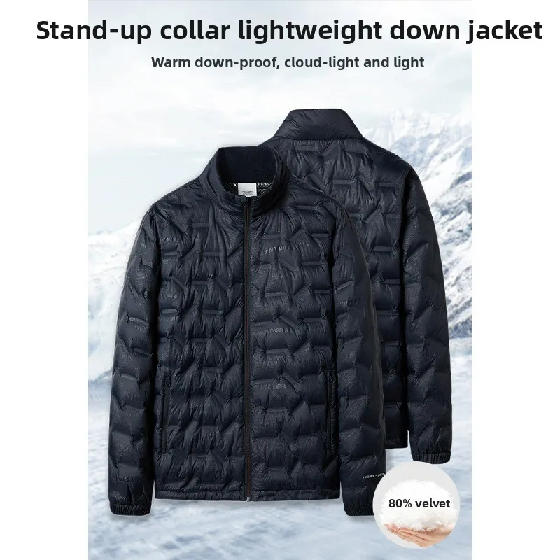 Men's Down Jacket Winter New Outdoor Sports Windproof Mountaineering Hiking Lightweight Top Warm Coat