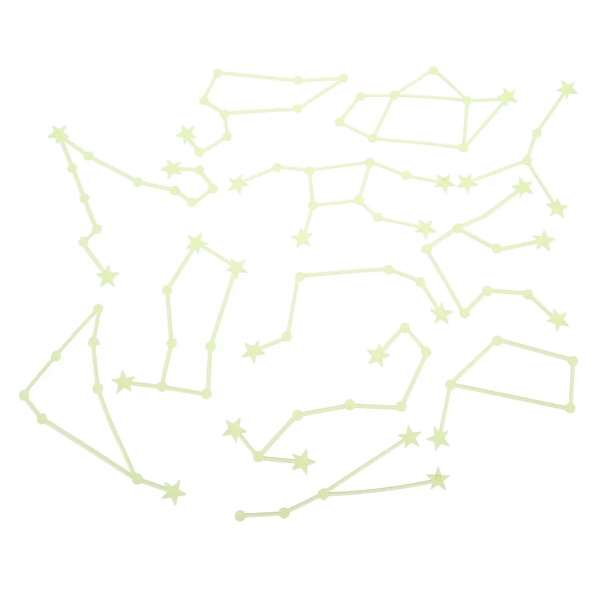 

5Sets Nightlight Star Wall Stickers Twelve Glow Ceiling Decals Home Decoration Glowing Star for Wall