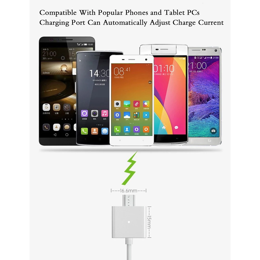 New Cool Design Premium Magnetic Micro USB Quick Charging Cable with LED Status Display High