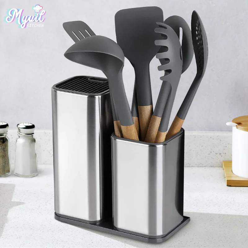 Knife Stand Holder For Kitchen Knife Stainless Steel Knife Holder Stand Block High End Kitchen Accessories