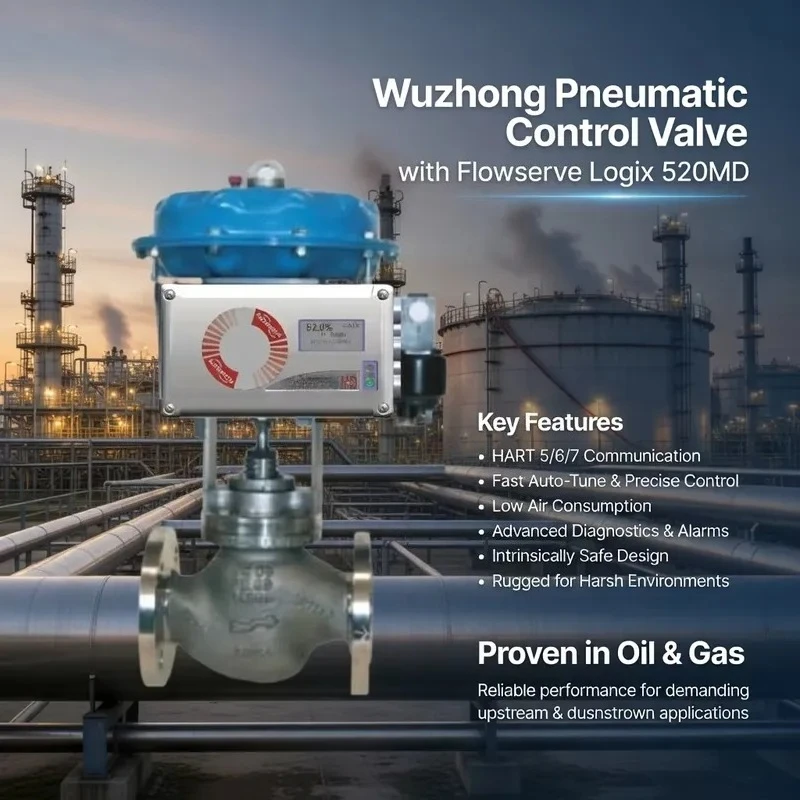 

Logix 520MD Smart Digital Valve Positioner Control Valve HART Communication Feedback Signal Valve Controller