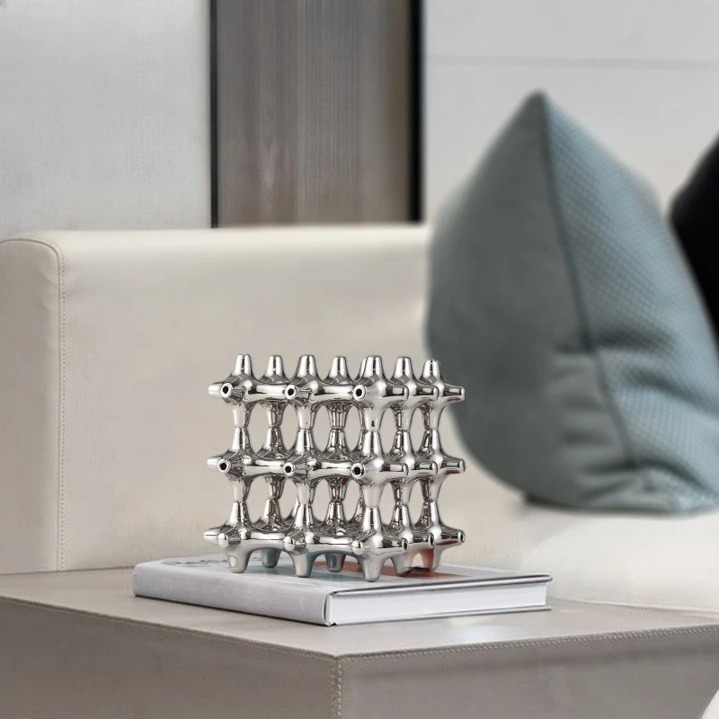 Ceramic Rubik's Cube ornaments, light luxury high-end TV cabinet decorations