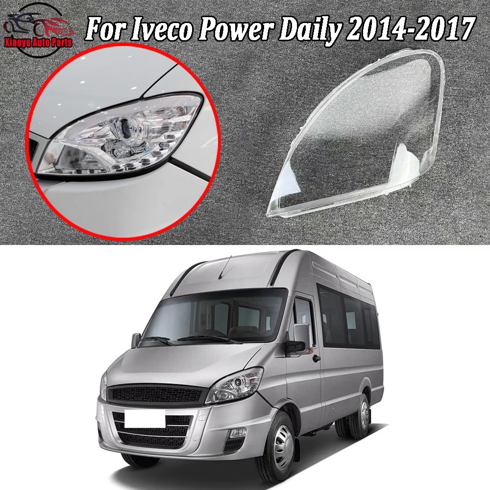 Headlamp Cover Headlight Transparent Lens Lamp Shell Masks Plexiglass Replace Original Lampshade For Iveco Power Daily 2014-2017