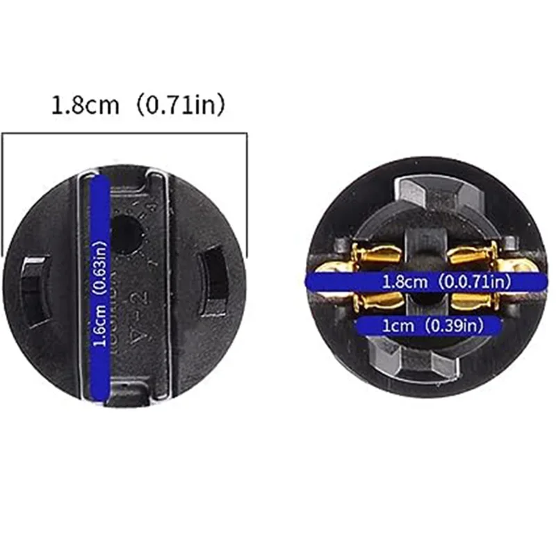 10Pcs T10 W5W 168 192 194 Twist Lock Wedge Bases Lamp Dash T10 Twist Lock Plug and Play Bulb Holder Sockets Car Lights Base