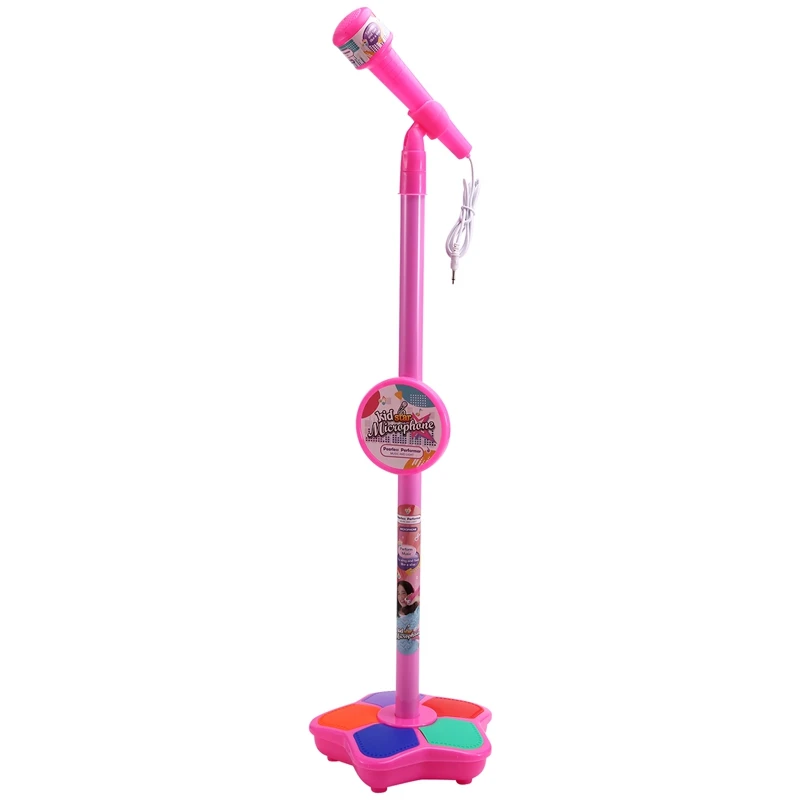 

Kids Microphone With Light Stand Toy,Height-Adjustable Microphone,Brain-Training Educational Toys Birthday Gift