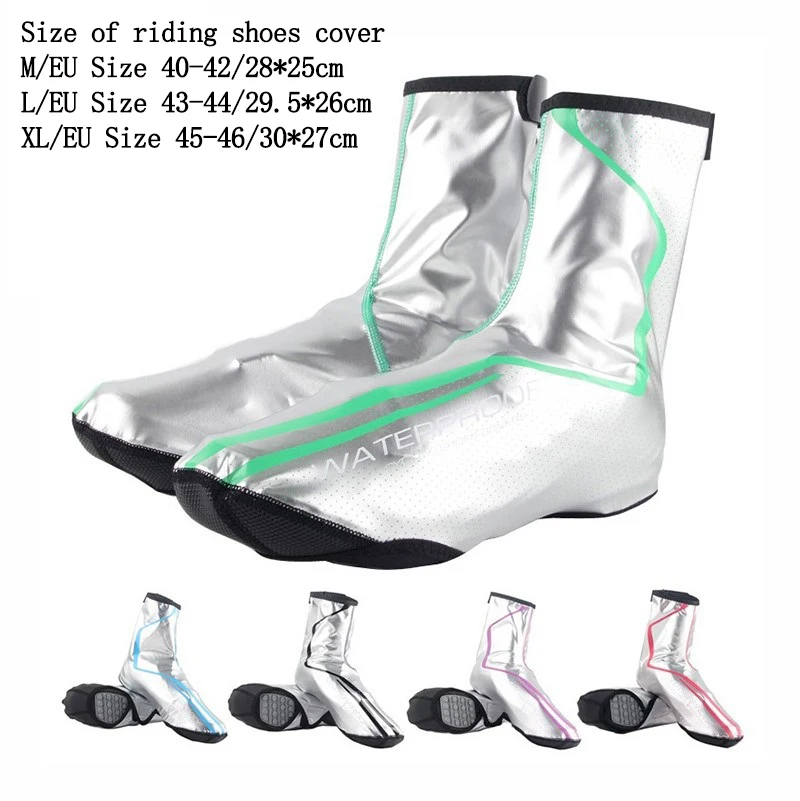 Outdoor Cycling Shoe Cover Windproof Bicycle Lock Shoe Cover Riding  Unisex Booties Shoes Galoshes PU Mountain Bike Over-shoes