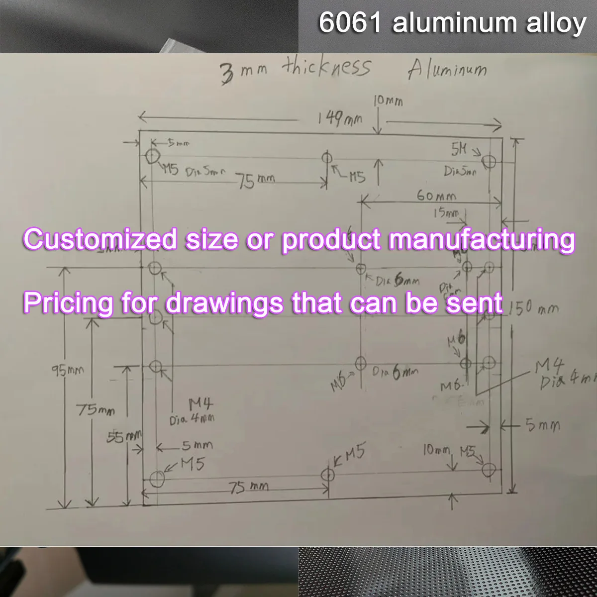 

Custom Aluminum Alloy 7075-6061 Product Bulk Order Acceptance Available for Sketches