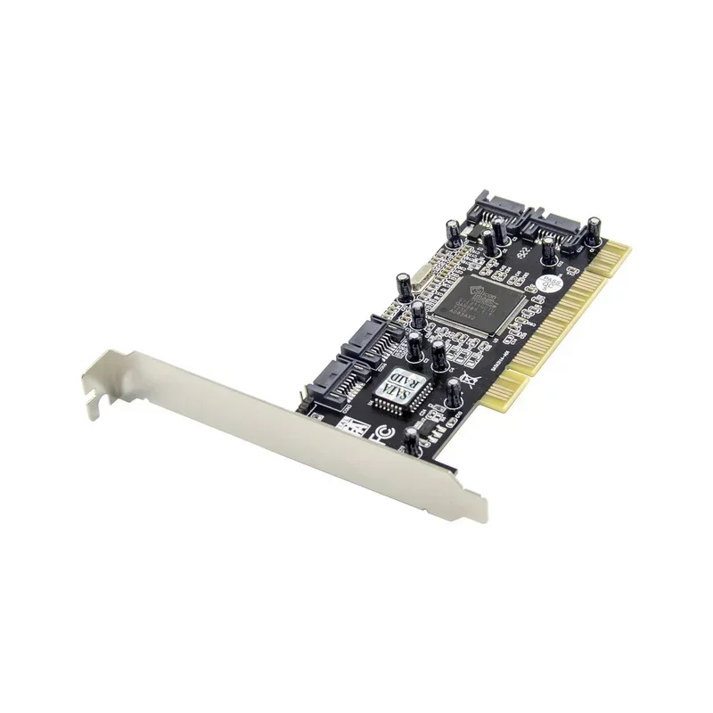 

PCI to SATA Raid Card Chip Silicon SiI3114 SATA Disk Host Controller adapter 4 channels expansion converter 1500mbs