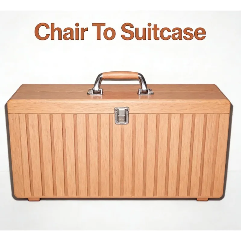 

Chair to Suitcase Magic Trick Folding Chair Disappears into Suitcase, Stage & Close-Up Illusion, Easy-to-Carry Magician Props