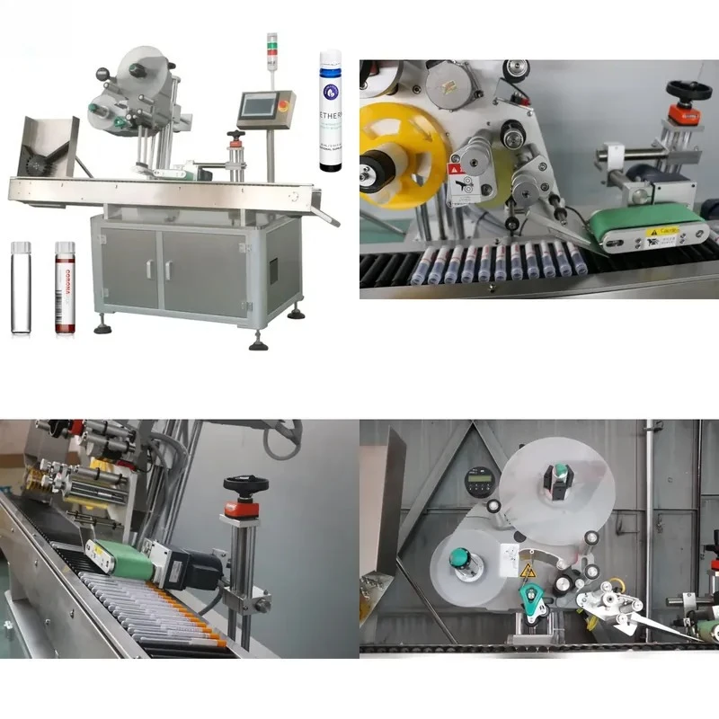 High-speed Automatic Small Bobbin Round Bottle Transverse Labeling Machine for Collection Tube