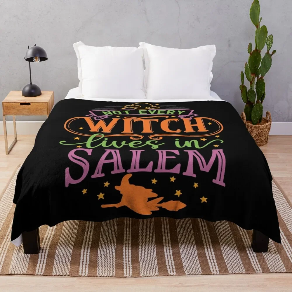 

Not every witch lives in Salem Throw Blanket Soft Plaid Soft Plush Plaid anime Blankets