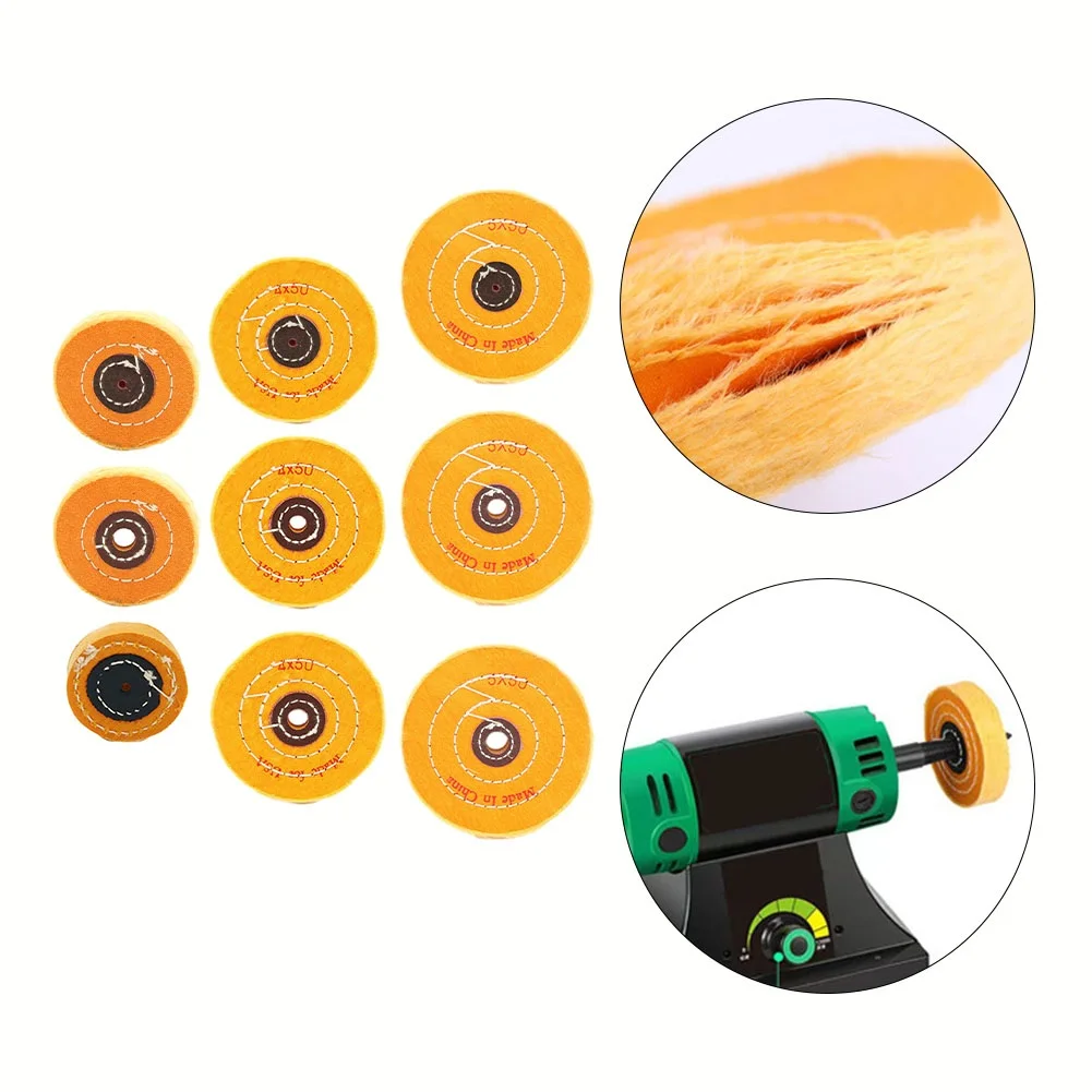 2-5Inch Cloth Buffing Wheel Angle Grinder Polishing Wheel Fit For Metal Jewelry Mirror Polish Pad Rinder Polish Disc Power Tool