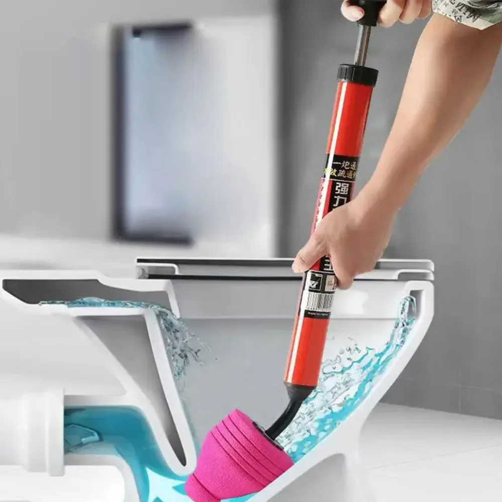 

2025 Air Plunger Toilet High Pressure Unclogger with Ergonomic Handle Powerful Drain Clog Remover Plumbing Tool
