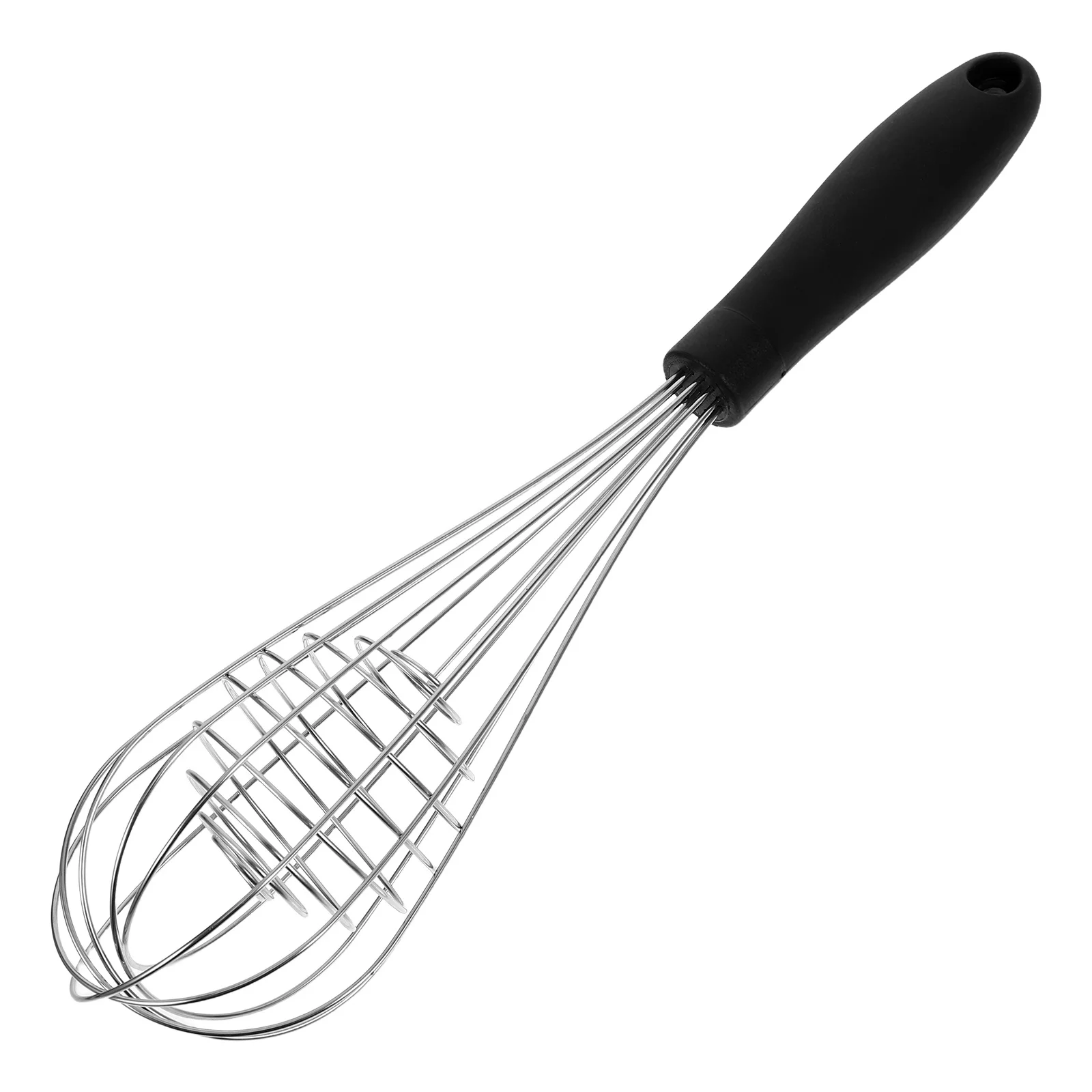 

Stainless Steel Handheld Manual Egg Beater with Ergonomic Handle Ball Whisk for Baking Mixing Cream Batter Kitchen