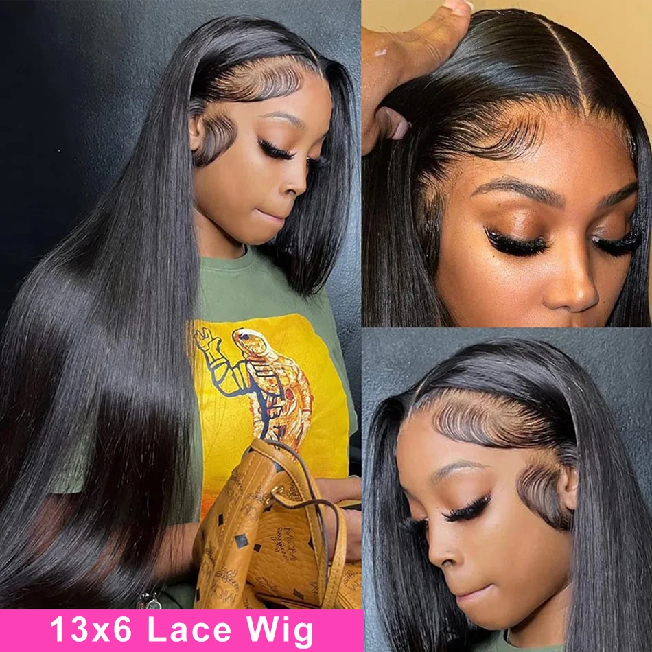 13x6 Human Hair Wig Straight Lace Front Wigs Hd Lace Wig For Black Women Pre Plucked Brazilian 30 40 Inch 13x4 Lace Frontal Wigs