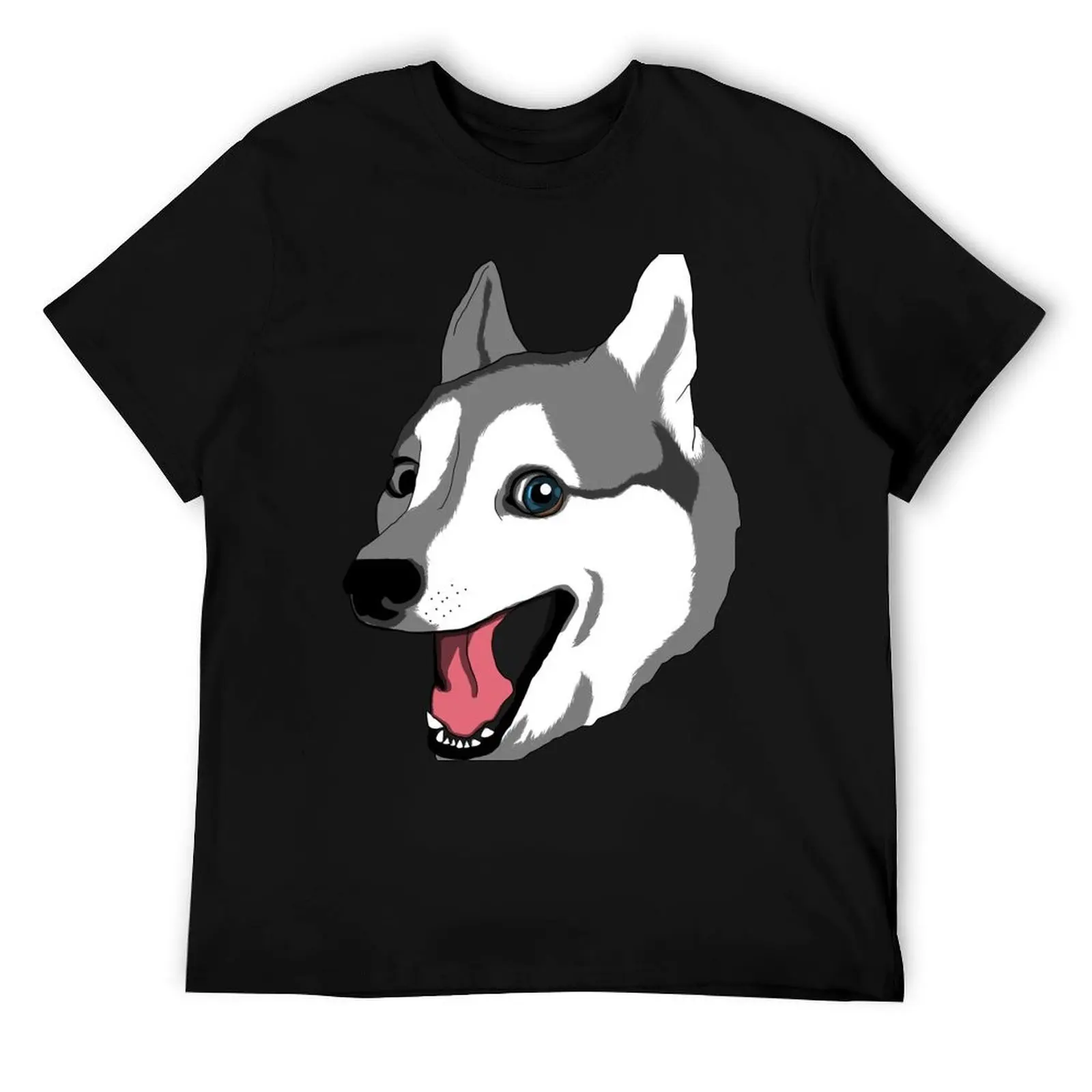 

Happy Husky T-Shirt men t shirt cotton 100% t shirt for man T-Shirt