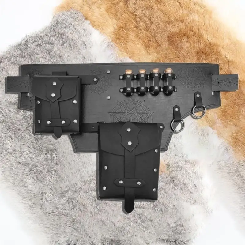 652F حزام منقوش حزام القرون الوسطى حزام متقن لزي LARP والاحتفالات للحفلات التنكرية والملابس اليومية