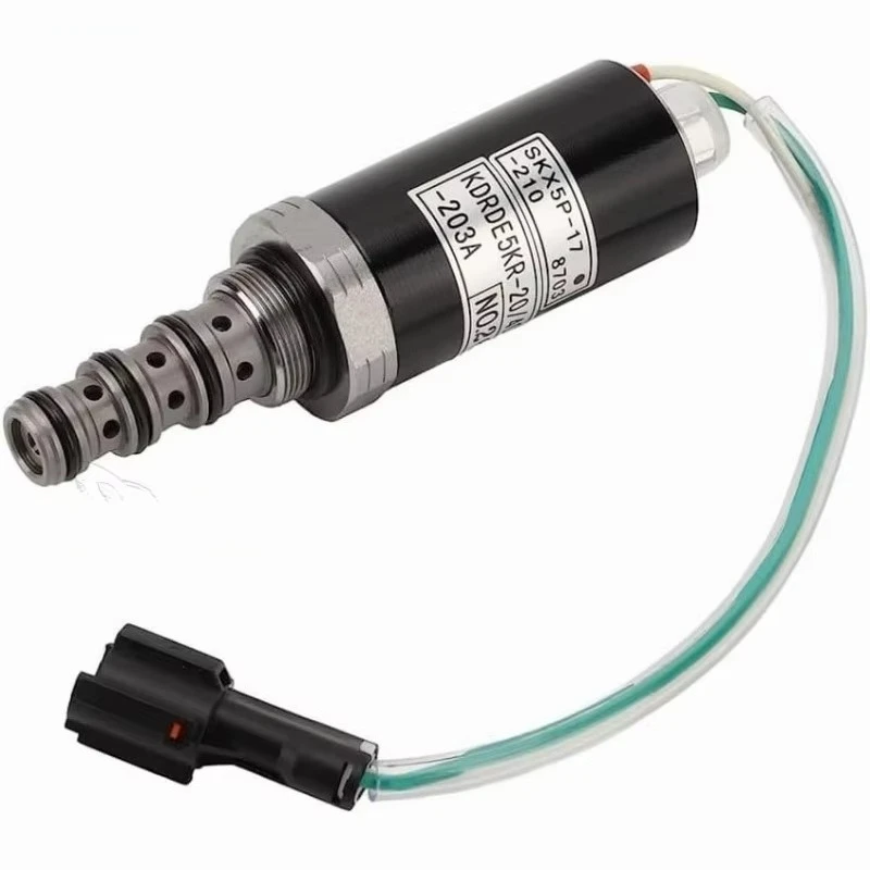 Excavator Kobelco SK200-3 SH200-2 SH200-5 EC210 EC240 SKX5P-17-210 KDRDE5KR-20/40C13-203A Hydraulic Pump Solenoid Valve