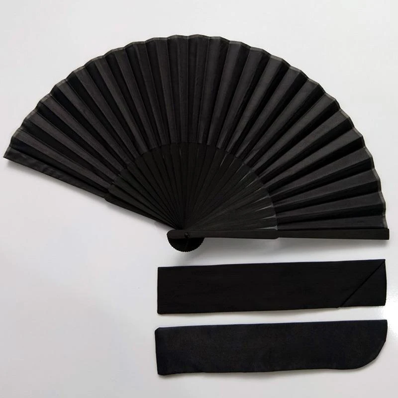 Black Hand Fan Vintage Folding Fans Wedding Party Favor Supplies Dance Home Party Folding Decorative Fans