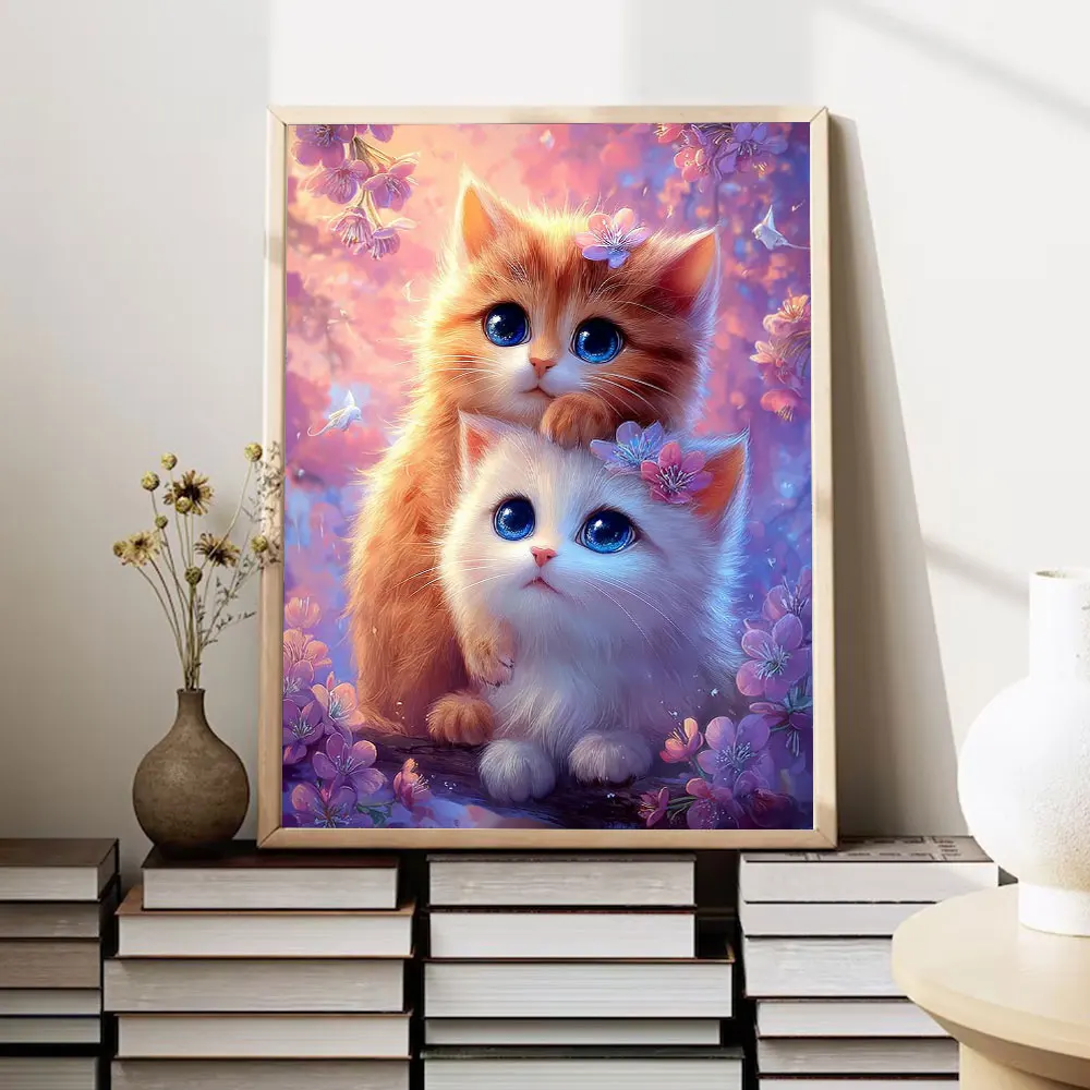 

Новинки 2026: Наборы для алмазной мозаики 5D DIY «Кошки и цветы», Декоративные картины с животными