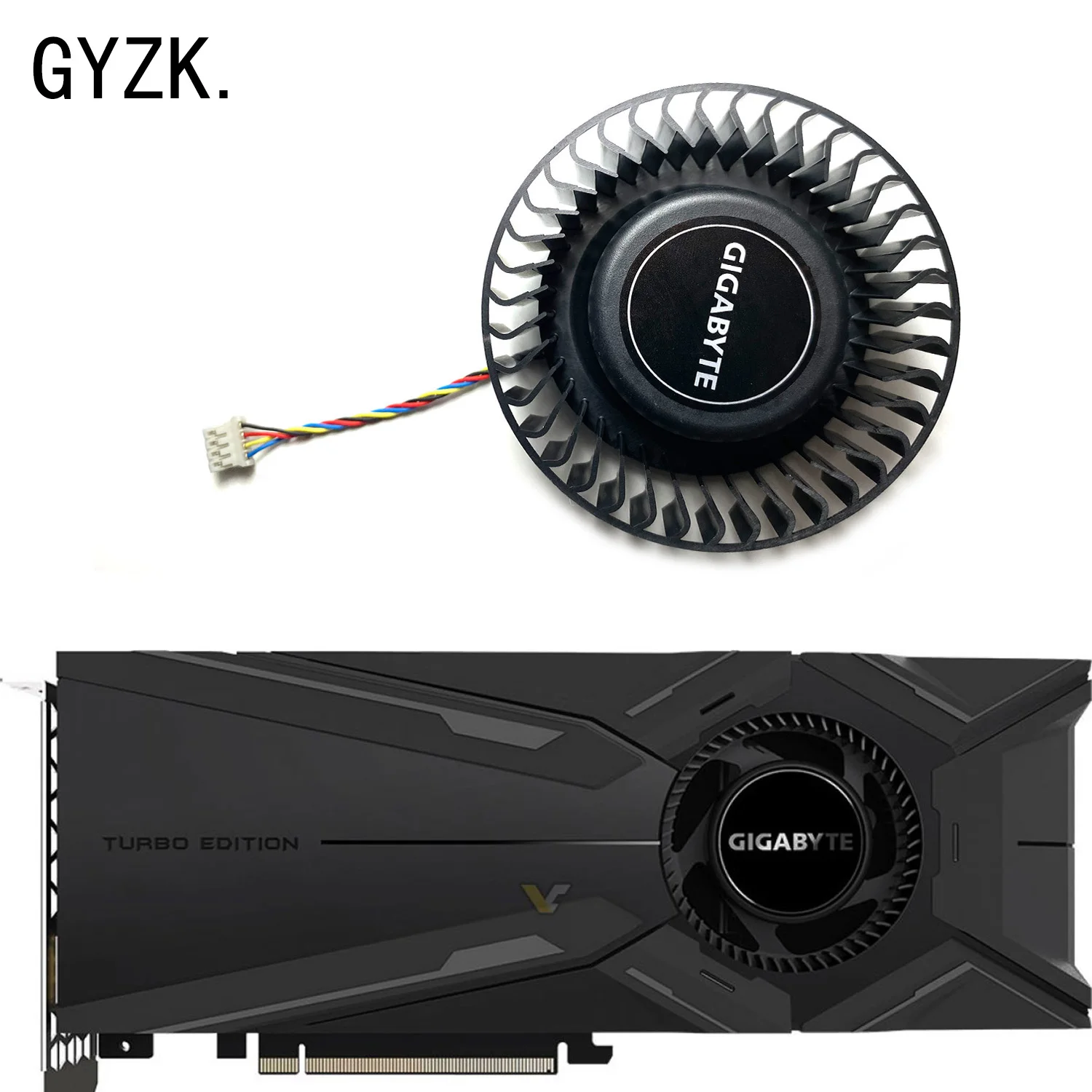 DIY For GIGABYTE GeForce RTX2080 2080ti GTX1080 1080ti Turbo OC Graphics Card Replacement Fan